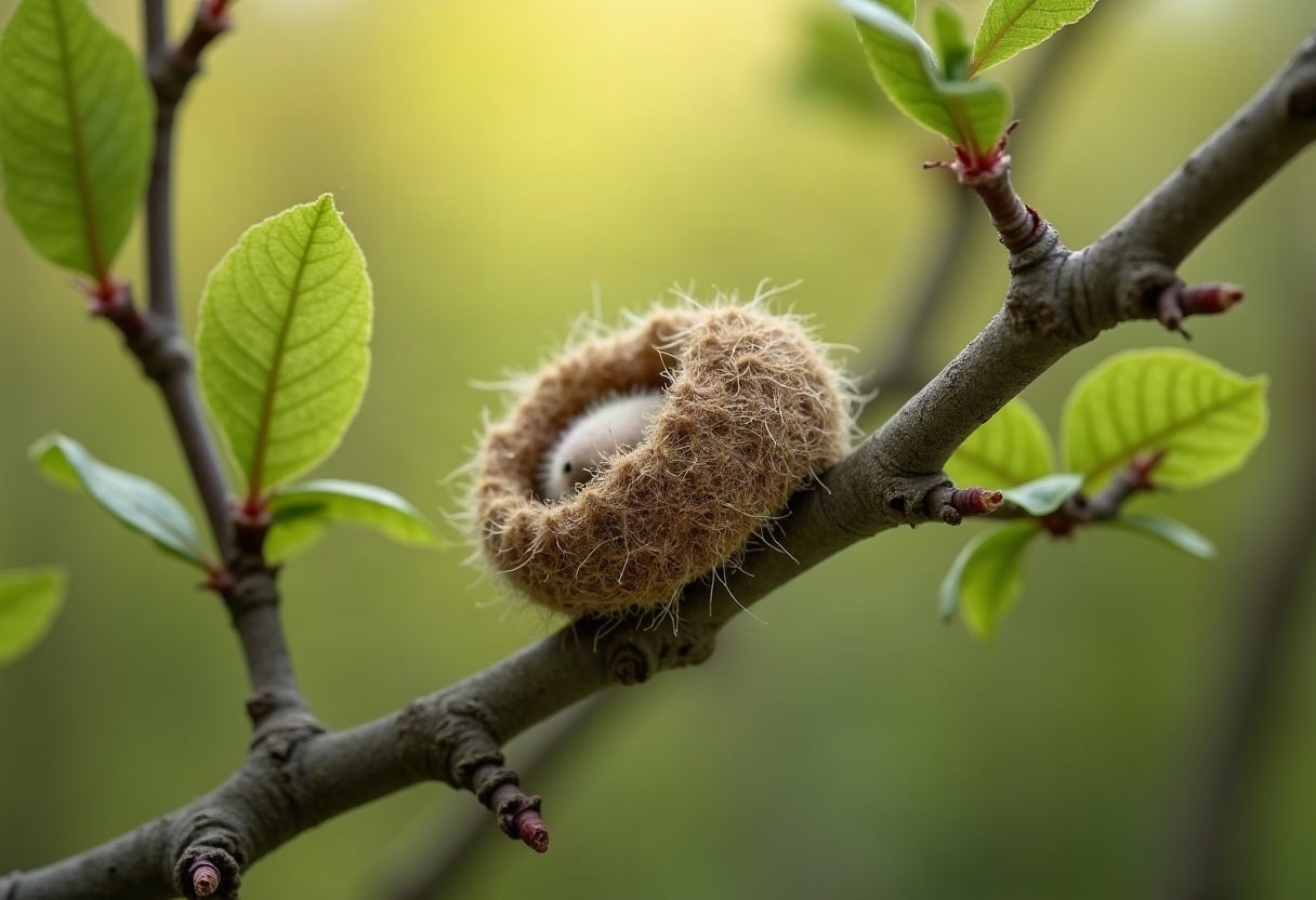 Élagage et nidification : ce qu'il faut savoir avant d'intervenir sur vos arbres au printemps 2 Nid d'oiseau en construction dans les branches au printemps, détail naturel